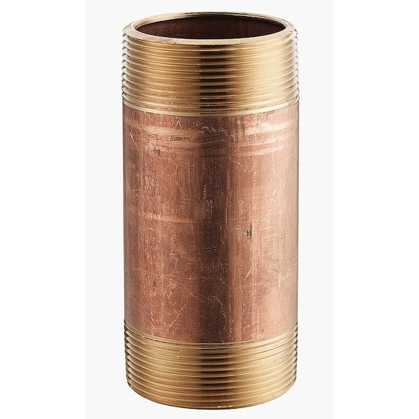Merit Brass Co 1-1/2 x 3 Lead Free Seamless Red Brass Pipe Nipple, 140 PSI, Sch. 40 2024-300 - main
